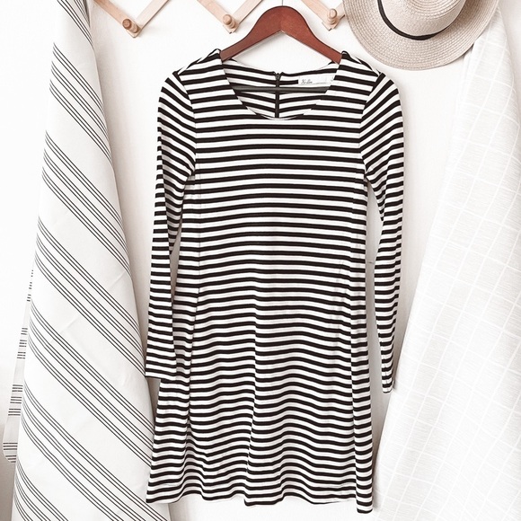 Madewell Hi-Line Striped Dairy Dress - Picture 1 of 4